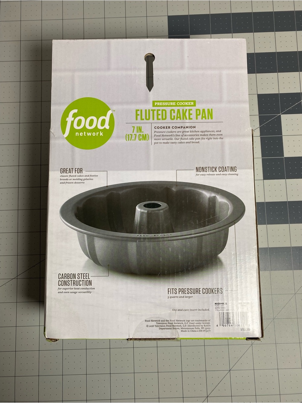 Food Network Gray Fluted Bundt Cake Pan